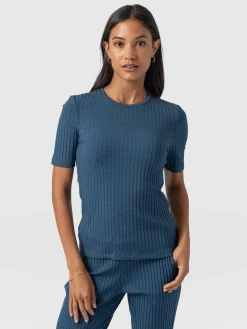 Best Saint and Sofia Adaline Tee - Teal Rib