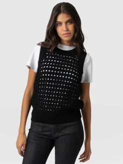 Discount Saint and Sofia Adler Sleeveless Knit - Black