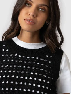 Discount Saint and Sofia Adler Sleeveless Knit - Black