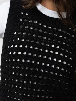 Discount Saint and Sofia Adler Sleeveless Knit - Black