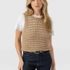 Fashion Saint and Sofia Adler Sleeveless Knit - Camel