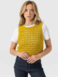 Outlet Saint and Sofia Adler Sleeveless Knit - Mustard