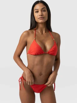 Fashion Saint and Sofia Alba Tie Side Bikini Bottom - Red