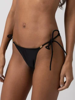 Online Saint and Sofia Alba Tie Side Bikini Bottom - Black