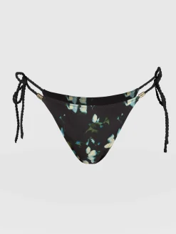 Outlet Saint and Sofia Alba Tie Side Bikini Bottom - Blue Aurora