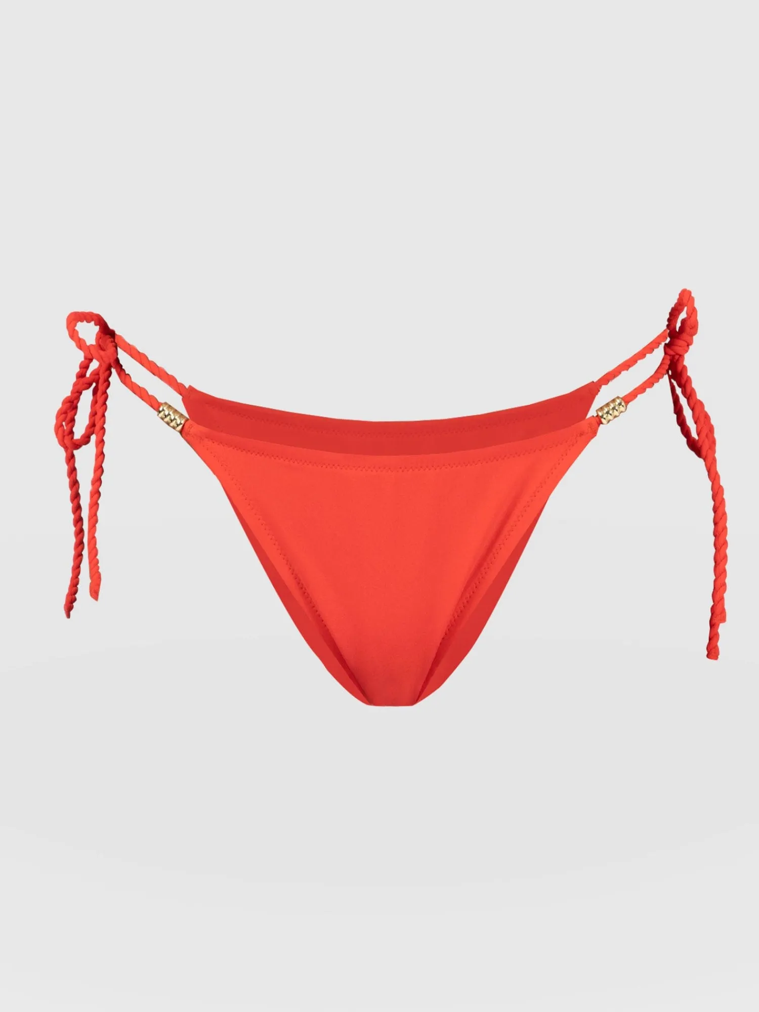 Fashion Saint and Sofia Alba Tie Side Bikini Bottom - Red