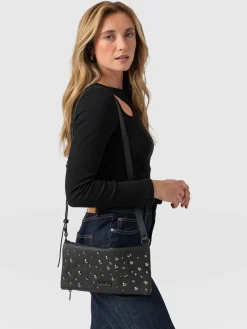 Clearance Saint and Sofia Alexis Studded Clutch - Black