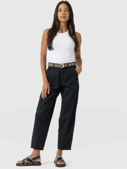 Discount Saint and Sofia Alma Barrel Leg Chino - Black