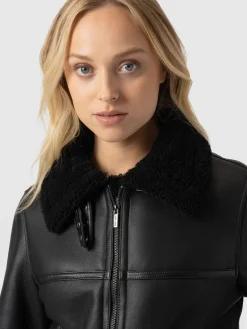 New Saint and Sofia Amelia Aviator Jacket - Black