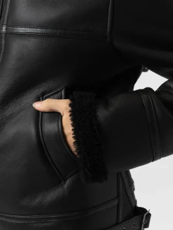 New Saint and Sofia Amelia Aviator Jacket - Black