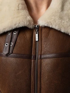 Online Saint and Sofia Amelia Aviator Jacket - Brown