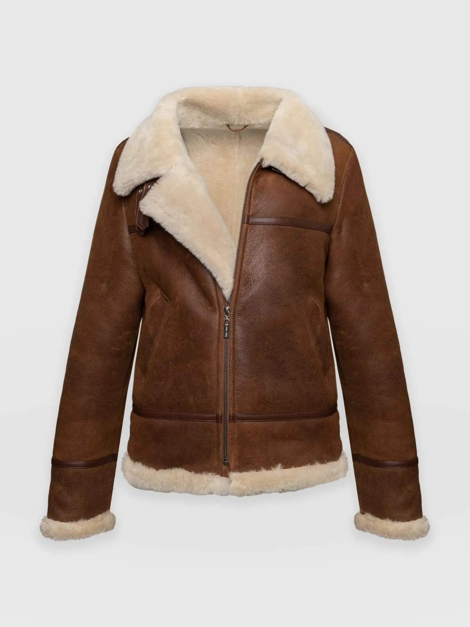 Online Saint and Sofia Amelia Aviator Jacket - Brown