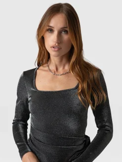 Online Saint and Sofia Amelia Wrap Dress - Silver