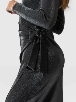 Online Saint and Sofia Amelia Wrap Dress - Silver