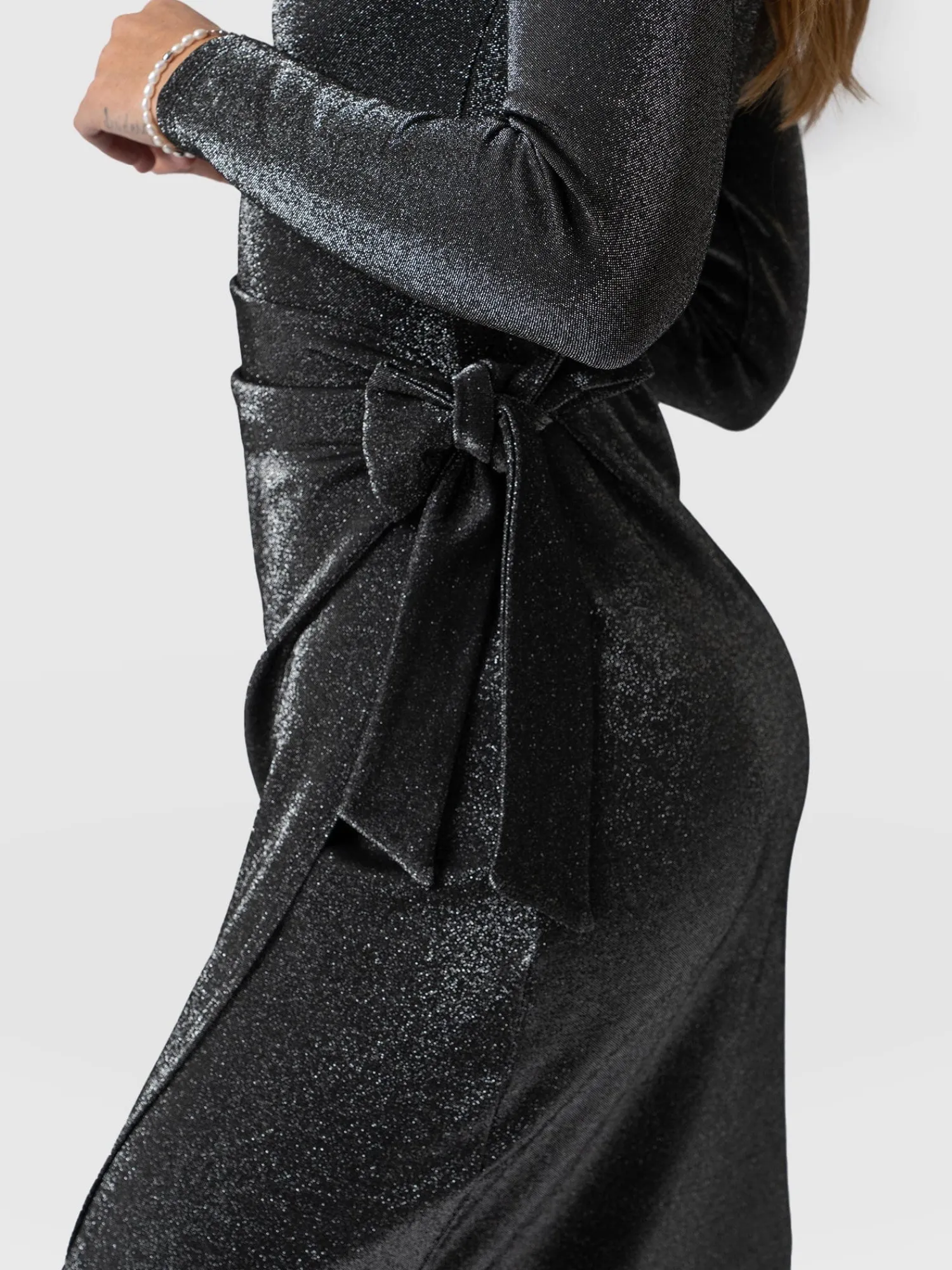 Online Saint and Sofia Amelia Wrap Dress - Silver