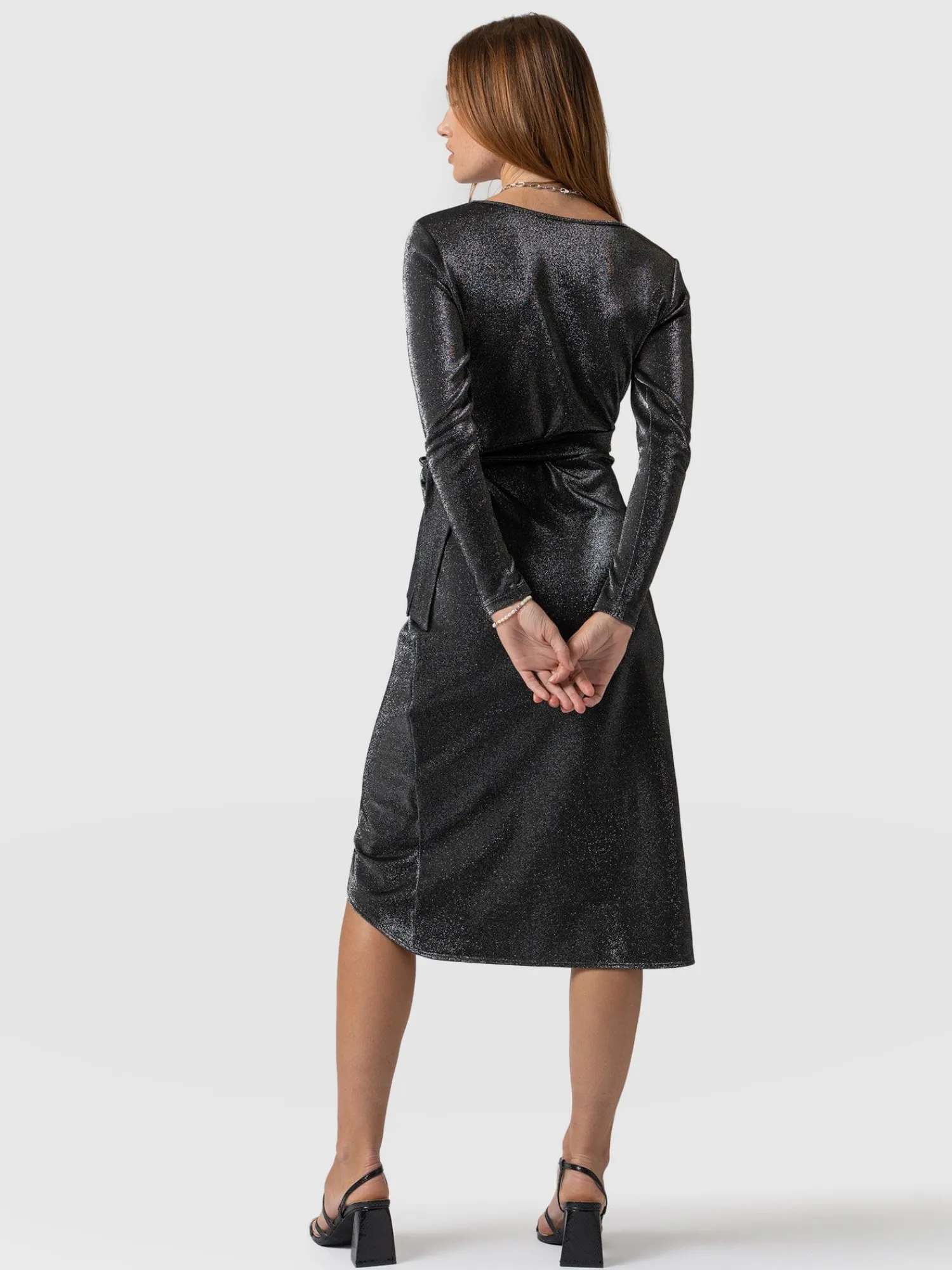 Online Saint and Sofia Amelia Wrap Dress - Silver