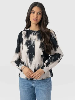 Discount Saint and Sofia Amelie Blouse - White Fade Floral