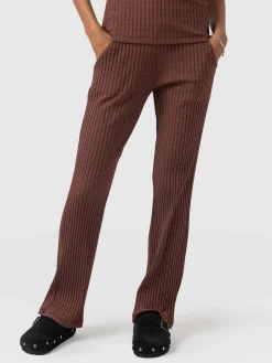 Hot Saint and Sofia Apartment Pant - Maroon Rib