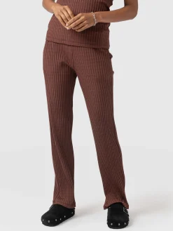 Hot Saint and Sofia Apartment Pant - Maroon Rib