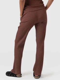 Hot Saint and Sofia Apartment Pant - Maroon Rib