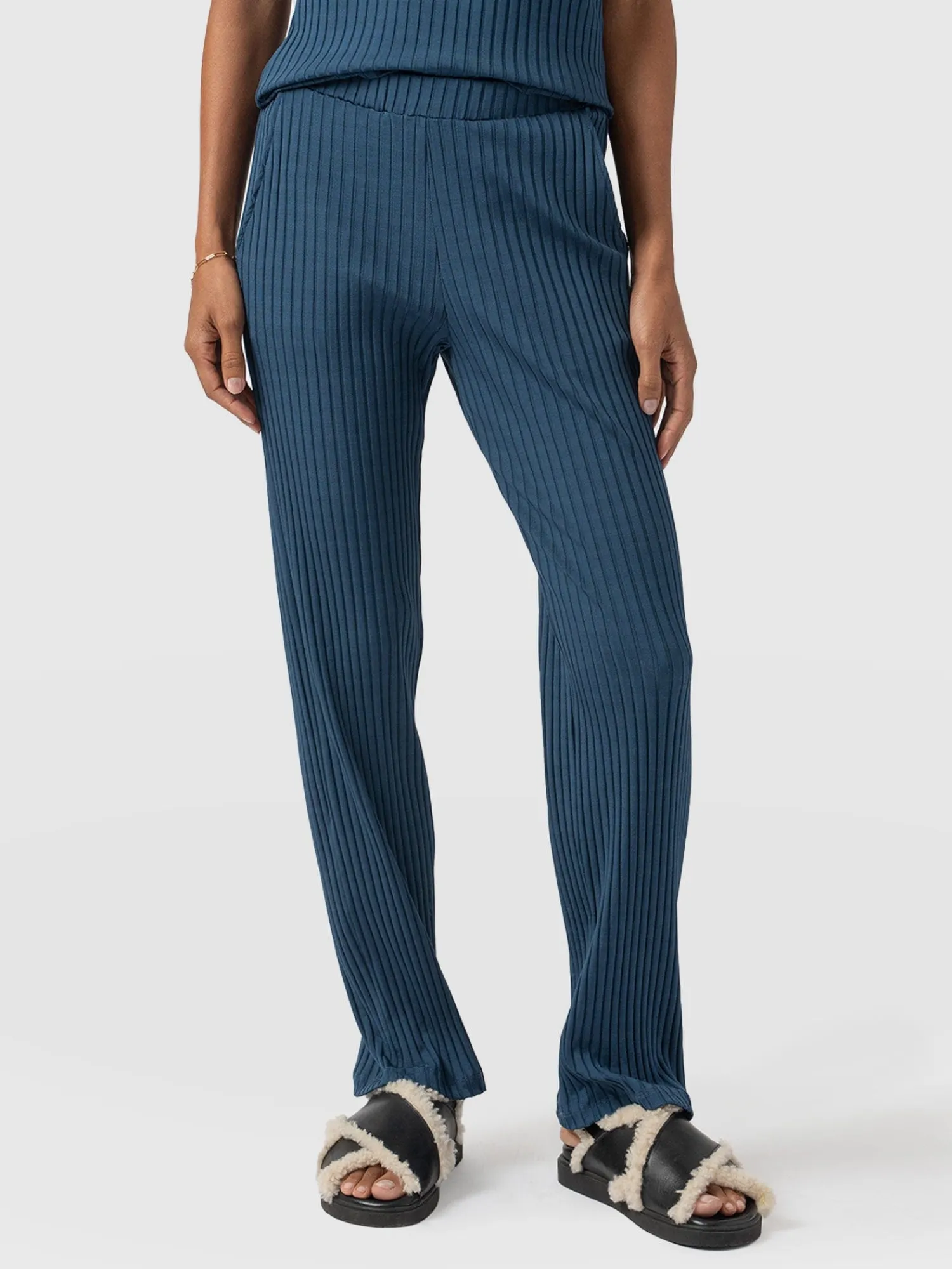Hot Saint and Sofia Apartment Pant - Teal Rib