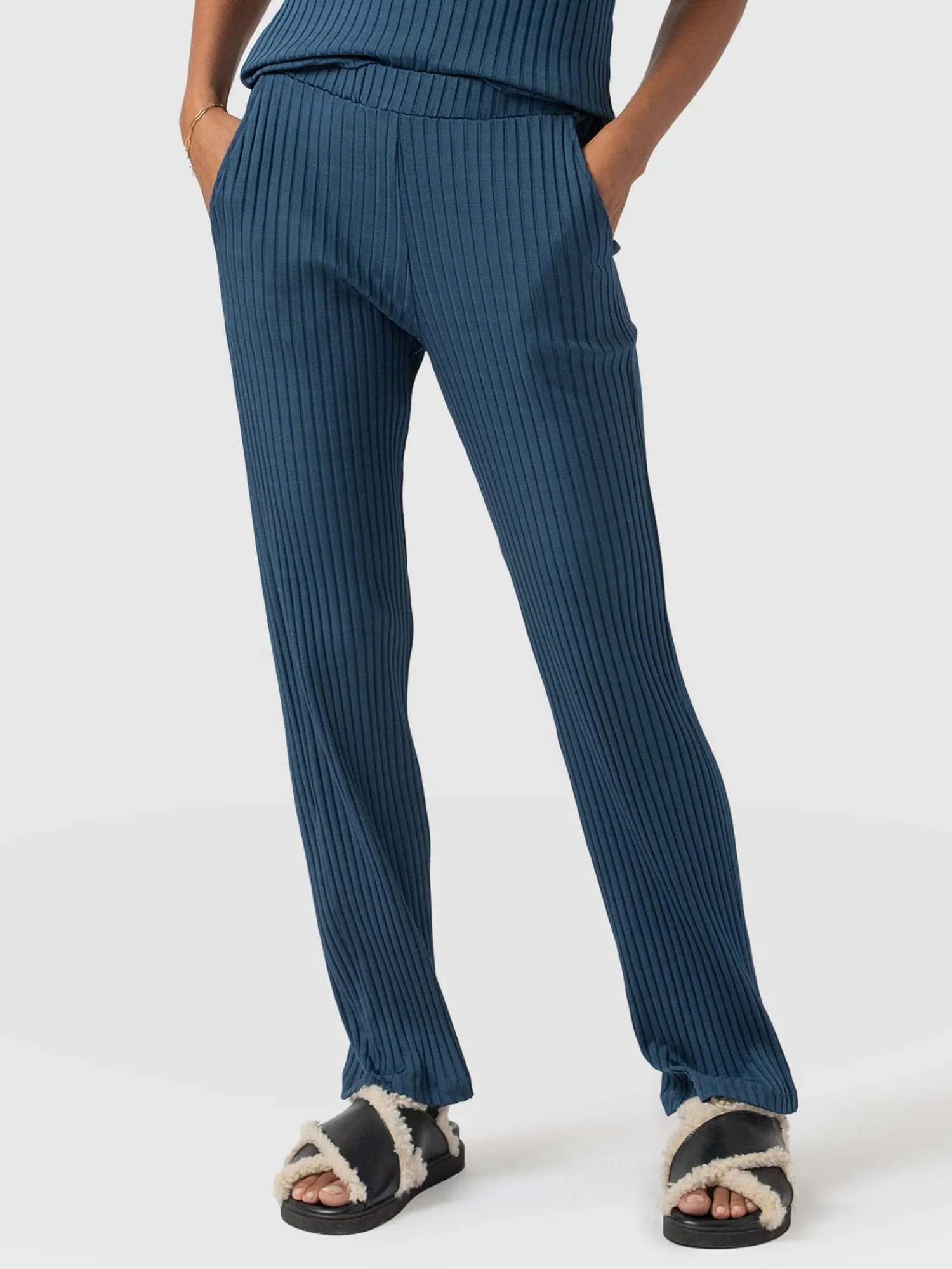 Hot Saint and Sofia Apartment Pant - Teal Rib