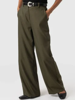 Best Saint and Sofia Argent Wide Leg Pant - Khaki