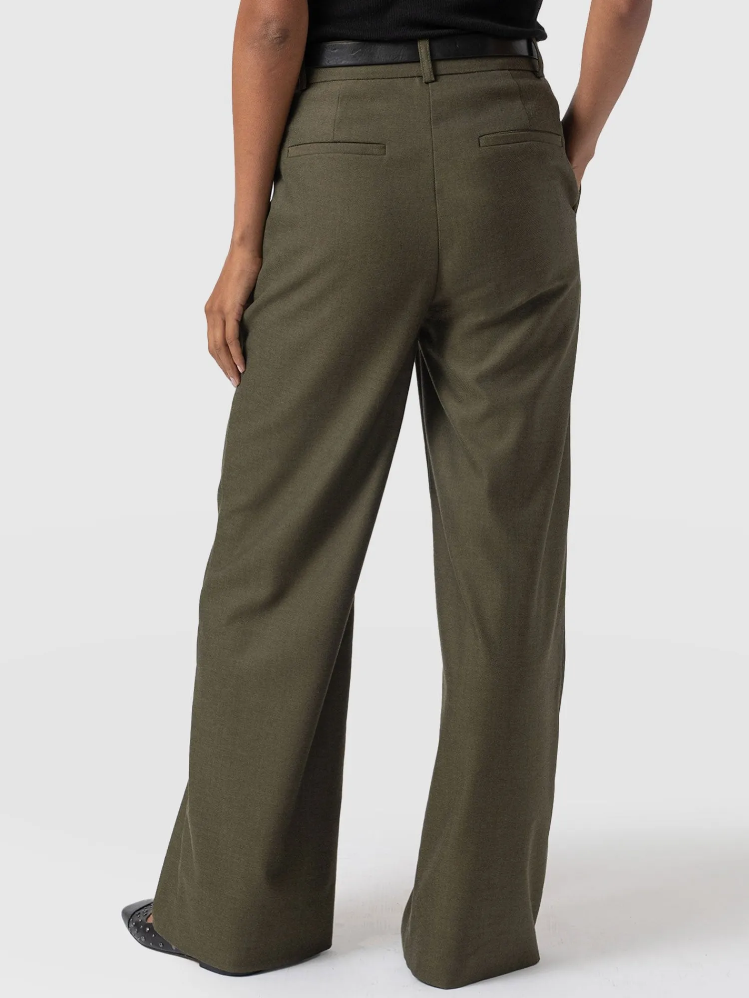 Best Saint and Sofia Argent Wide Leg Pant - Khaki