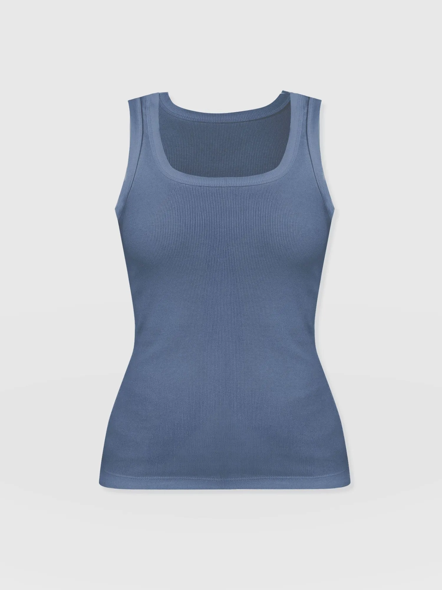 Discount Saint and Sofia Asher Scoop Neck Vest - Dusty Blue