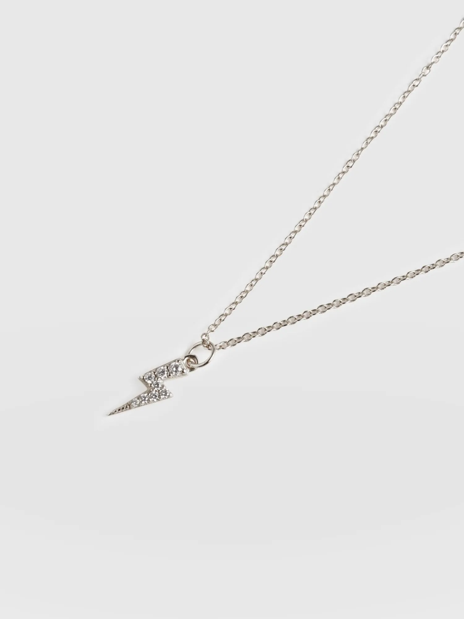 Hot Saint and Sofia Astral Lightning Charm Necklace - Silver