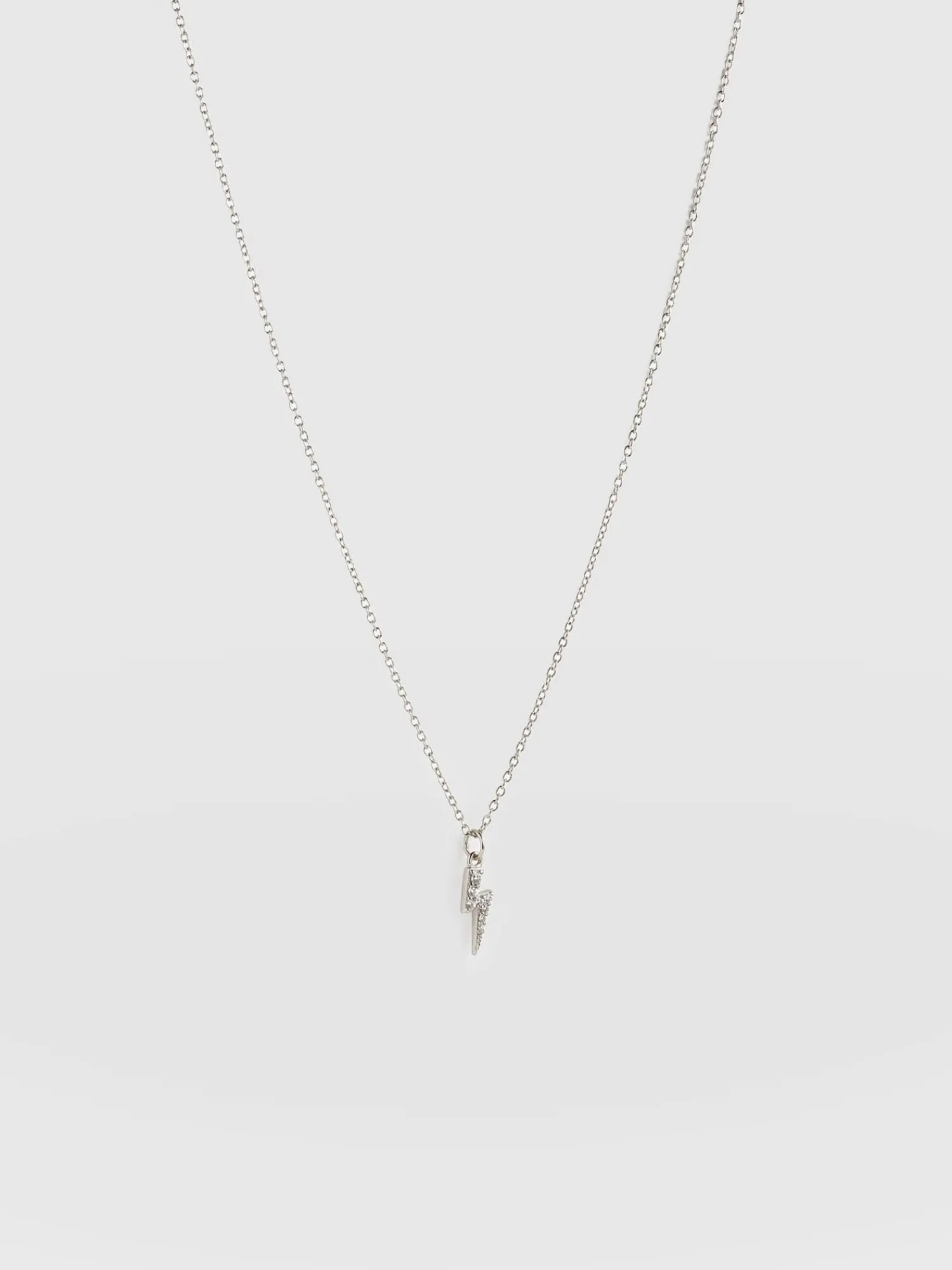 Hot Saint and Sofia Astral Lightning Charm Necklace - Silver