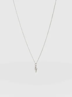 Hot Saint and Sofia Astral Lightning Charm Necklace - Silver