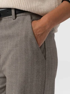 Best Saint and Sofia Astrid Cargo Pant - Brown Herringbone