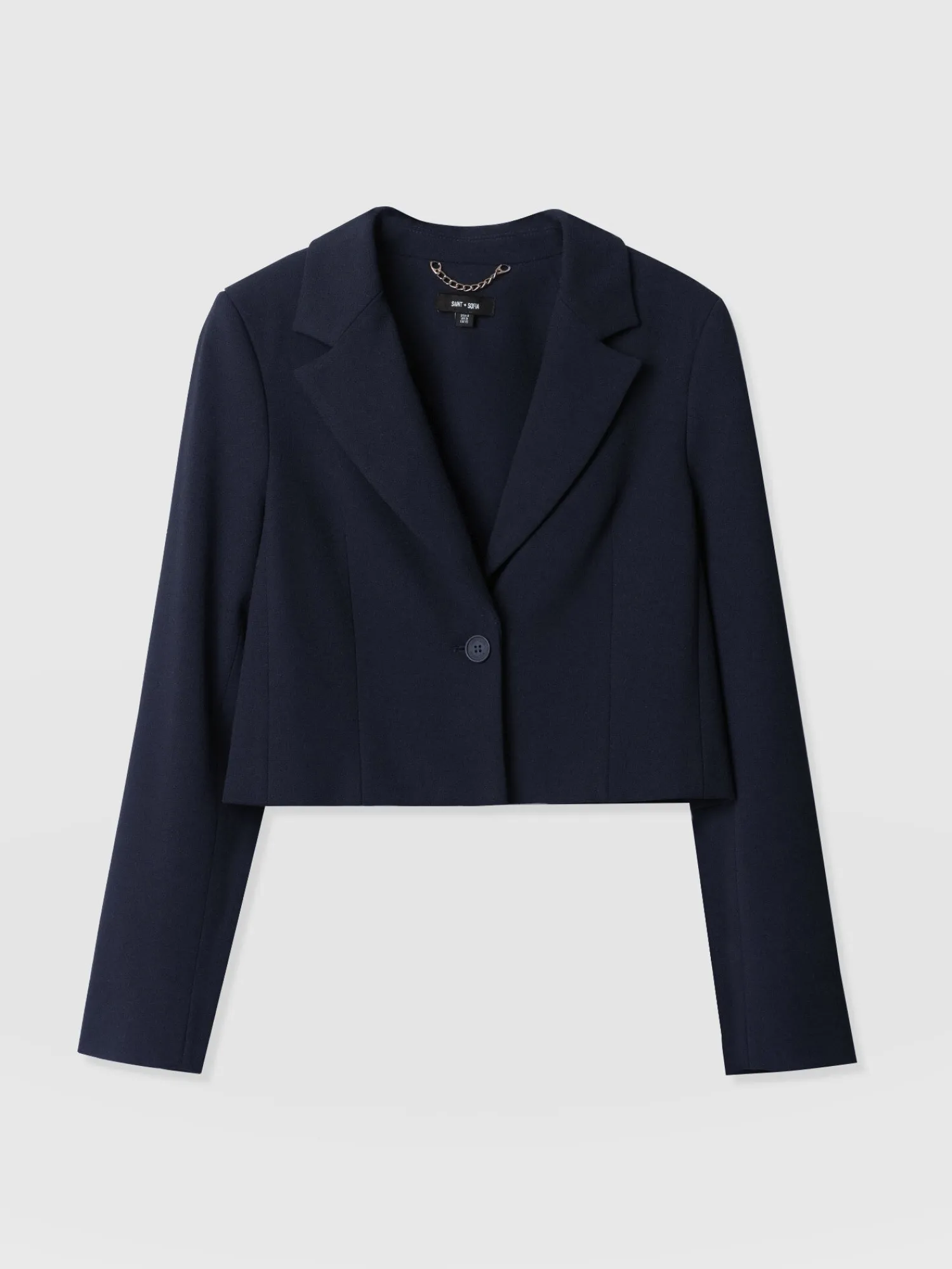 New Saint and Sofia Astrid Cropped Blazer - Navy