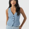 New Saint and Sofia Astrid Waistcoat - Pale Blue