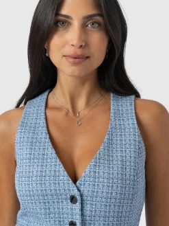 New Saint and Sofia Astrid Waistcoat - Pale Blue