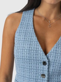New Saint and Sofia Astrid Waistcoat - Pale Blue
