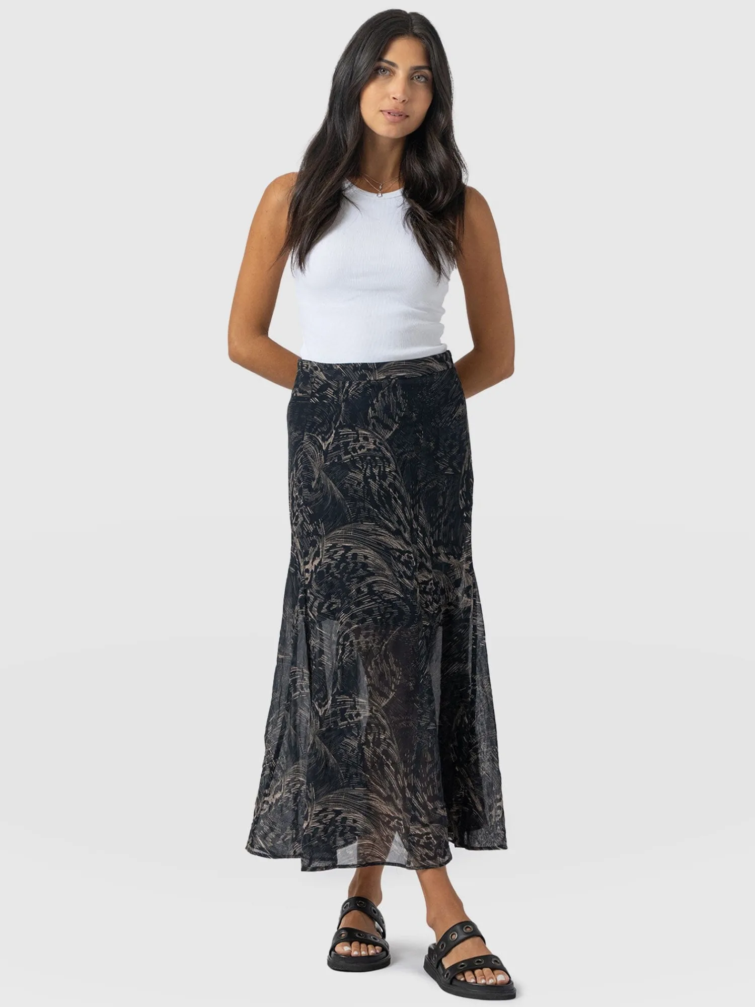 Discount Saint and Sofia Audrey Skirt - Spot Feather