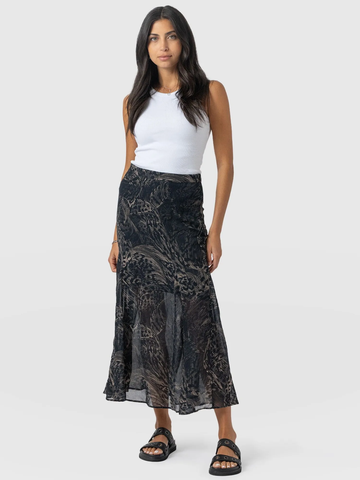 Discount Saint and Sofia Audrey Skirt - Spot Feather