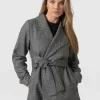 Sale Saint and Sofia Audrey Wrap Coat - Chevron
