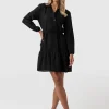 Fashion Saint and Sofia Aurelia Mini Linen Dress - Black