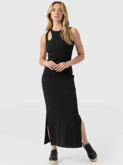 Discount Saint and Sofia Axel Cut Out Dress - Black