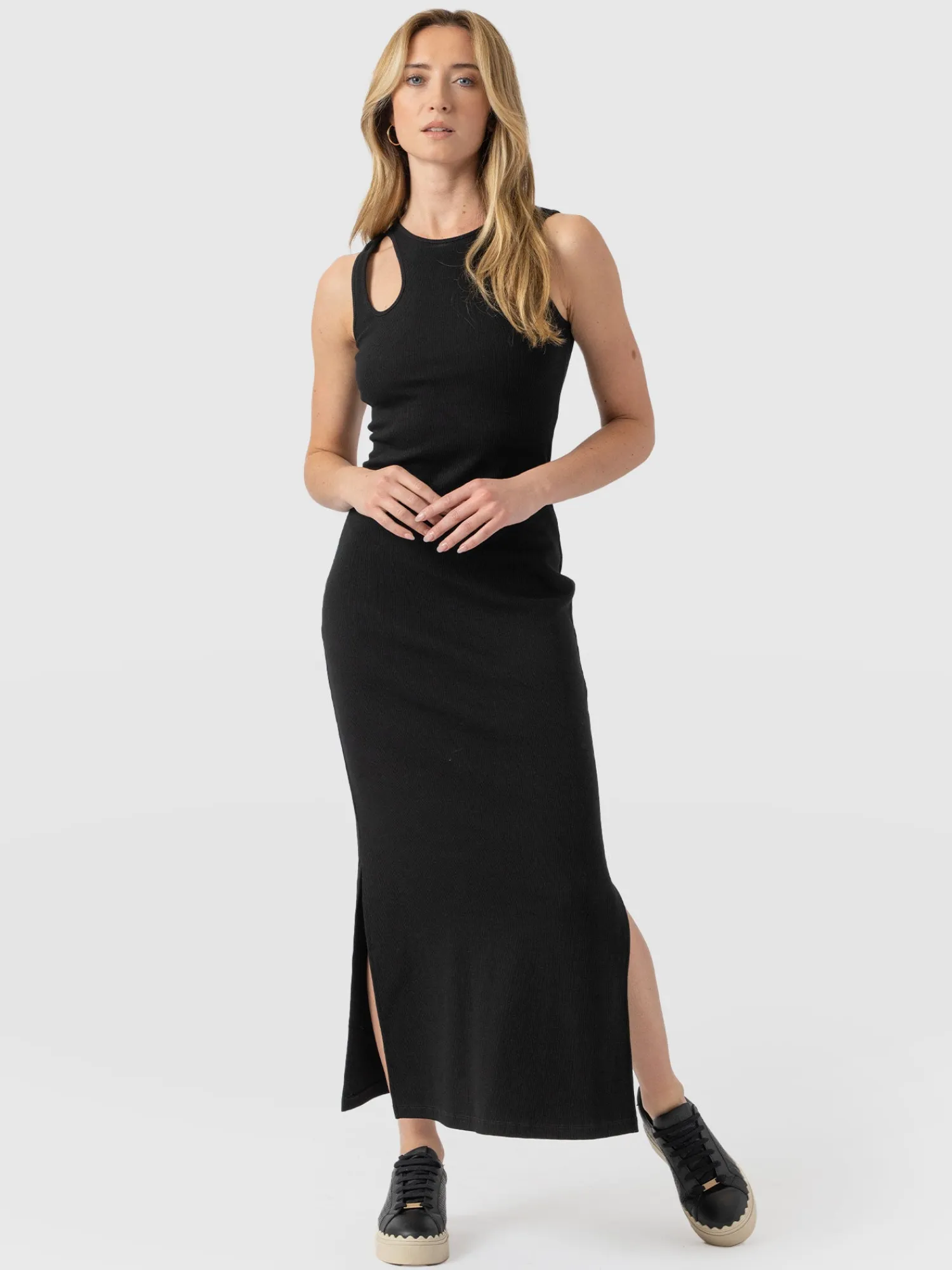 Discount Saint and Sofia Axel Cut Out Dress - Black