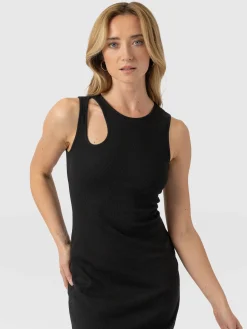 Discount Saint and Sofia Axel Cut Out Dress - Black