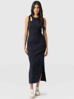 Outlet Saint and Sofia Axel Cut Out Dress - Navy