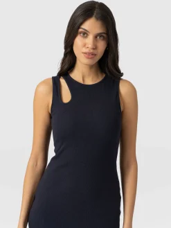 Outlet Saint and Sofia Axel Cut Out Dress - Navy