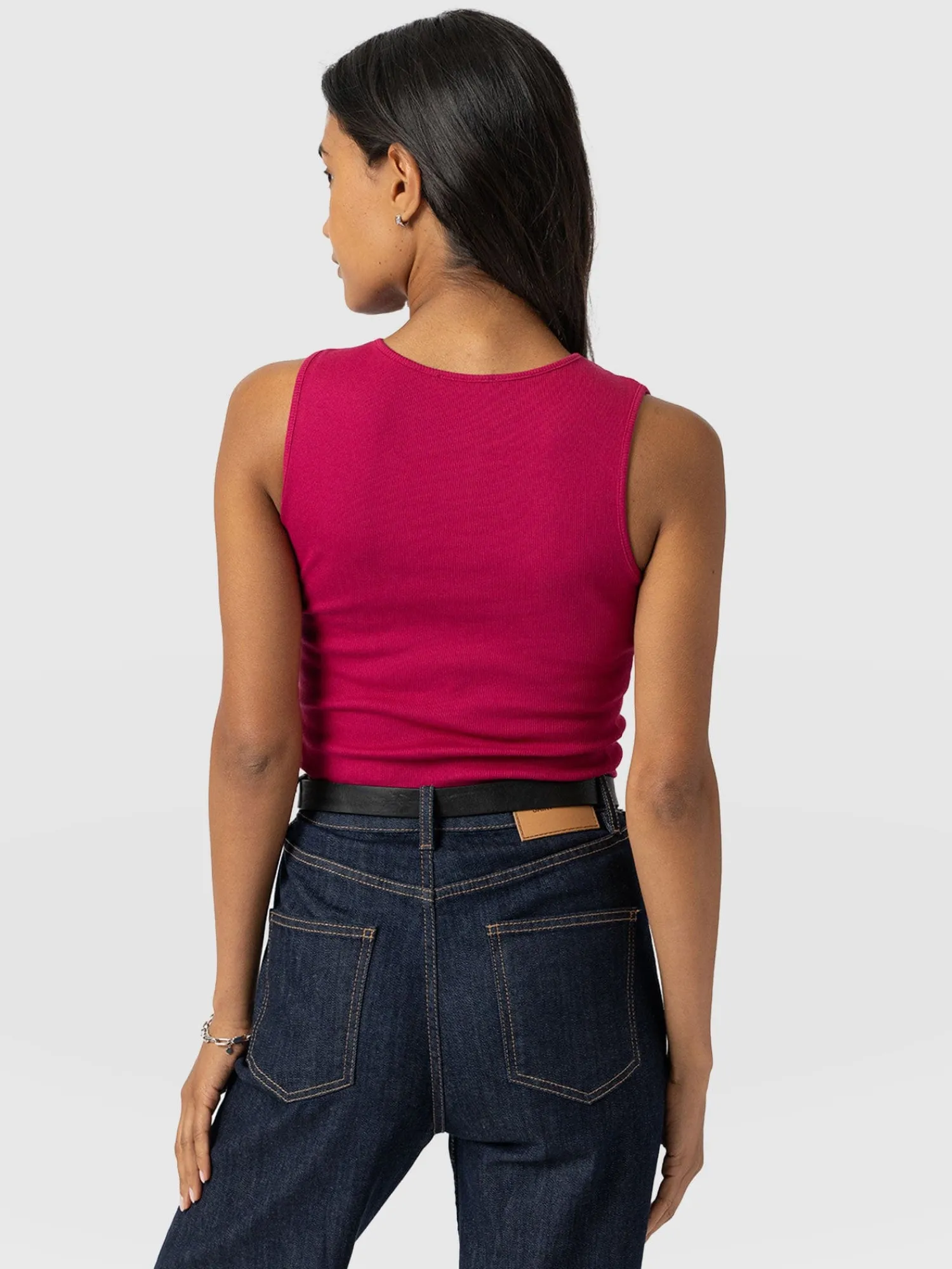 Best Saint and Sofia Axel Cut Out Vest - Fuchsia Pink