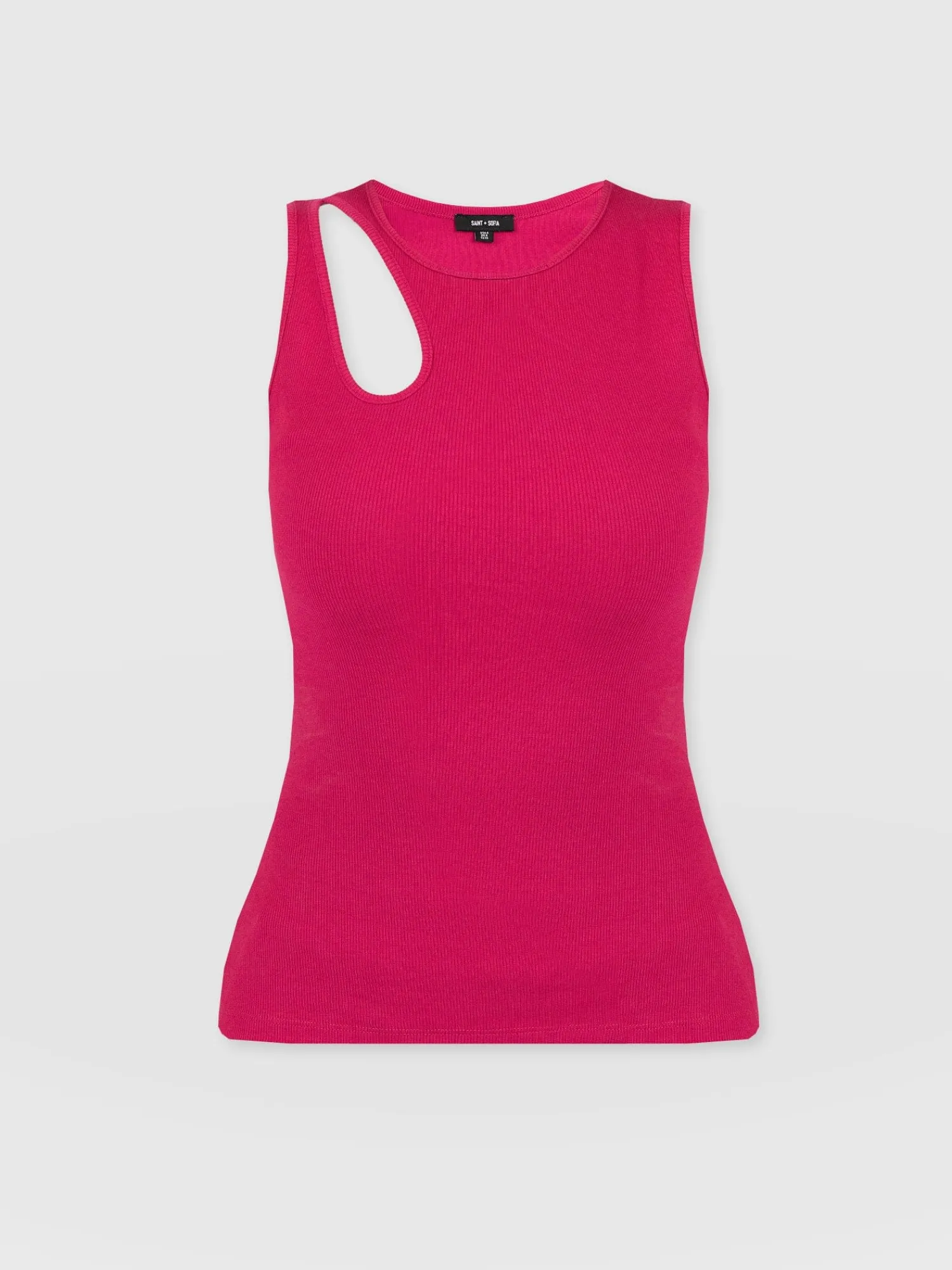 Best Saint and Sofia Axel Cut Out Vest - Fuchsia Pink