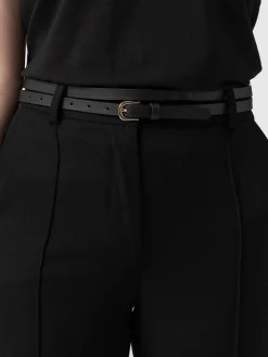New Saint and Sofia Axel Double Skinny Belt - Black