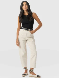 Clearance Saint and Sofia Barrel Leg Jean - Cream